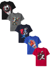 Boys Sports Graphic Tee 5-Pack
