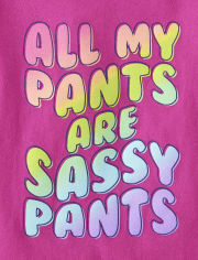 Paquete de 2 camisetas con estampado Sassy para bebés y niñas pequeñas