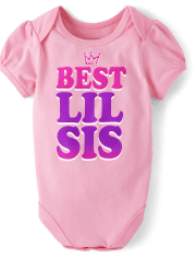 Baby Girls Lil Sis Graphic Bodysuit
