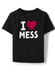 Baby And Toddler Boys Mess Graphic Tee