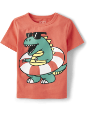 Camiseta con estampado de dinosaurio para bebés y niños pequeños
