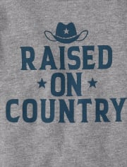 Camiseta con estampado country para bebés y niños pequeños