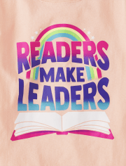 Camiseta con estampado de lector para niñas