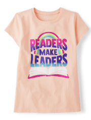 Camiseta con estampado de lector para niñas