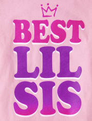Camiseta con estampado de Lil Sis para niñas