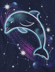 Girls Dolphin Graphic Tee