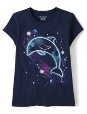 Girls Dolphin Graphic Tee