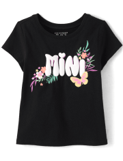 Camiseta mini con gráfico Mamá y yo para bebés y niñas pequeñas