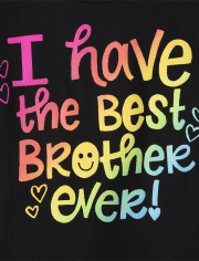 Baby And Toddler Girls Best Brother Graphic Tee