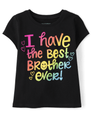 Baby And Toddler Girls Best Brother Graphic Tee