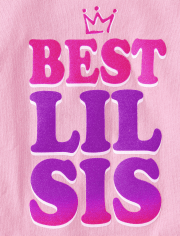Camiseta con estampado de Lil Sis para bebés y niñas pequeñas