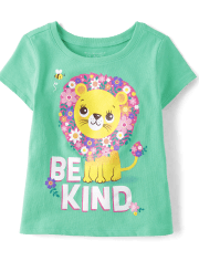 Baby And Toddler Girls Kind Graphic Tee