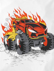 Camiseta con gráfico Monster Truck para niños