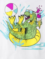 Camiseta con gráfico Dino Pool Tube para niños
