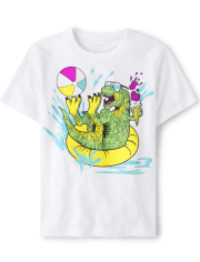 Camiseta con gráfico Dino Pool Tube para niños