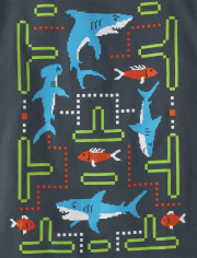 Boys Shark Video Game Graphic Tee