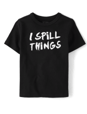 Baby And Toddler Boys Spill Things Graphic Tee