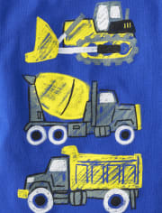 Baby And Toddler Boys Construction Vehicle Graphic Tee
