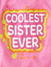 Girls Coolest Sister Ever Graphic Tee