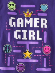Camiseta con gráfico Gamer Girl para niñas