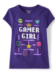 Camiseta con gráfico Gamer Girl para niñas