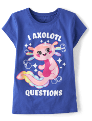 Girls Axolotl Graphic Tee