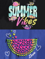 Girls Summer Food Graphic Tee 5-Pack