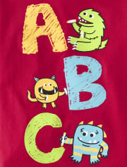 Baby And Toddler Boys ABC Monster Graphic Tee