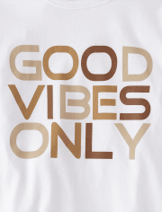 Unisex Kids Good Vibes Only Graphic Tee