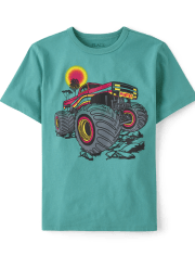Camiseta con gráfico Monster Truck para niños