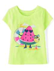 Baby And Toddler Girls Watermelon Graphic Tee
