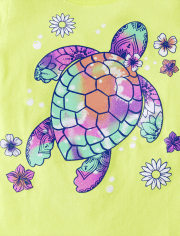 Baby And Toddler Girls Turtle Graphic Tee