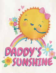 Baby And Toddler Girls Daddy's Sunshine Graphic Tee