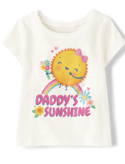 Baby And Toddler Girls Daddy's Sunshine Graphic Tee