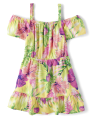 Baby And Toddler Girls Mommy And Me Tropical Ruffle Dress