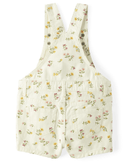 Baby And Toddler Girls Floral Shortalls