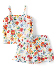 Toddler Girls Floral 2-Piece Outfit Set