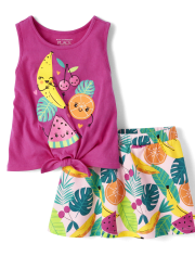 Toddler Girls Fruit 2-Piece Outfit Set