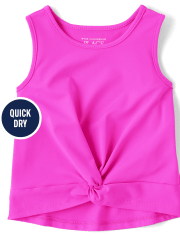 Toddler Girls Quick Dry Twist Front Tank Top