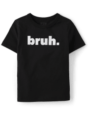 Camiseta con gráfico Bruh para bebés y niños pequeños