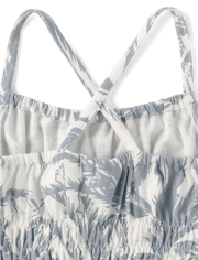 Baby And Toddler Girls Matching Family Palm Tree Ruffle Dress