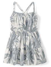 bébé et tout-petit, fille Famille assortie Palm Tree Ruffle Robes