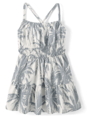 Baby And Toddler Girls Matching Family Palm Tree Ruffle Dress