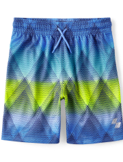 Boys Print Mesh Performance Basketball Shorts