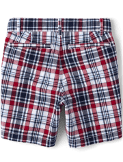 Shorts chinos a cuadros para niños