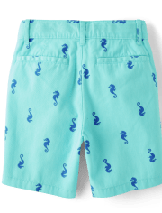 Short chino imprimé en coton Garçon