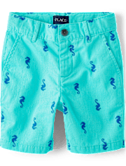 Short chino imprimé en coton Garçon