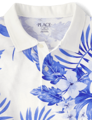 Mens Matching Family Tropical Polo