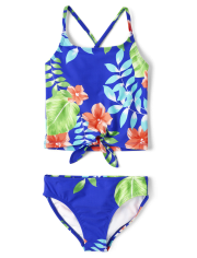 Girls Tropical Tankini Swimsuit