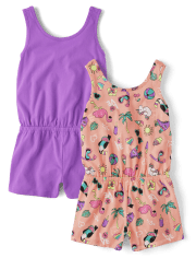 Girls Vacation Romper 2-Pack